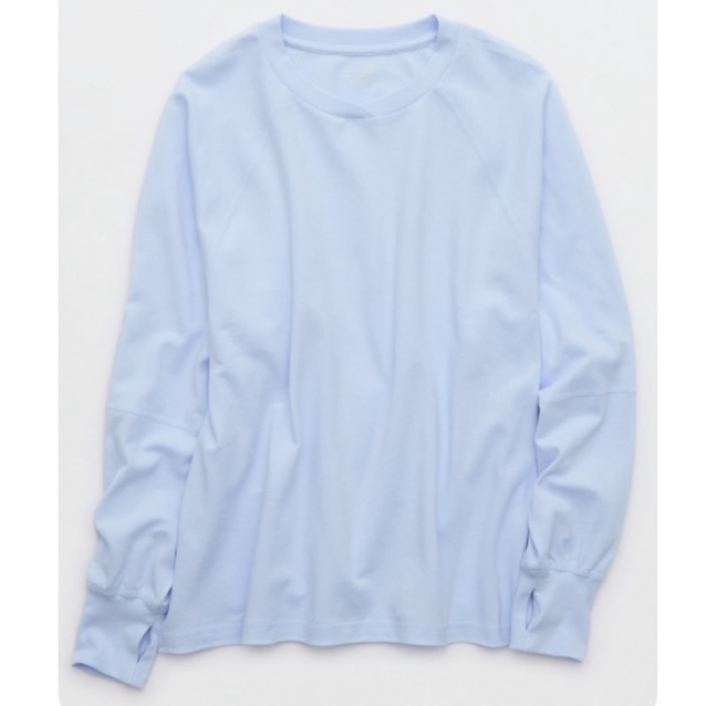 Aerie Light Blue Long Sleeve Tee